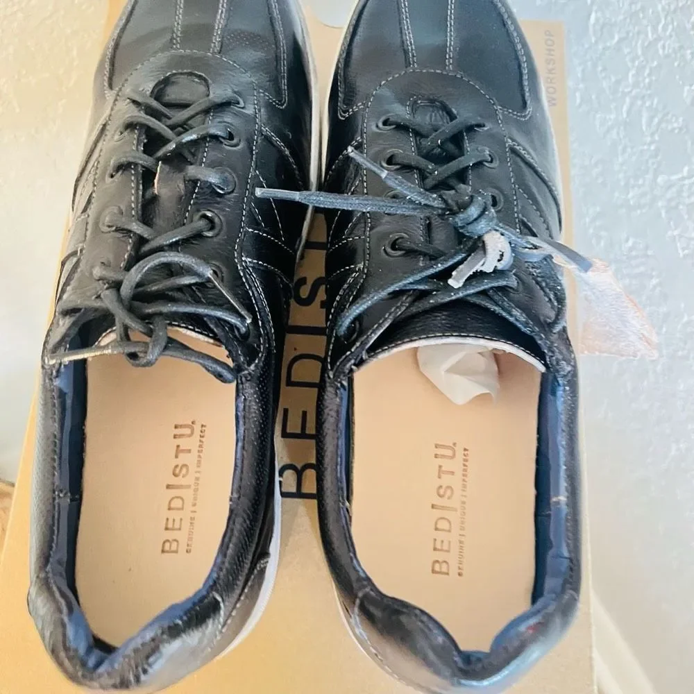 BED STU Men’s Muller Leather Sneaker,‎ Pre-Scuffed, Designer, Navy, NWT